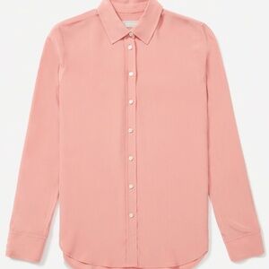 Everlane Silk Shirt, size 4, pink
